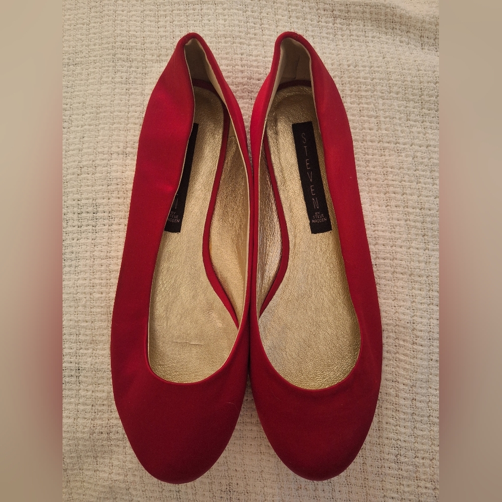 Steven By Steve Madden Bold Red Flats